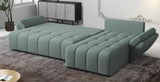 Colțar extensibil dumonde cu ladă de depozitare si sezut confortabil din spuma HR, Berlin XL Enjoy Lux Mint 350x185 cm II Fabrica