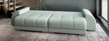 Canapea extensibilă dumonde cu 2 lăzi de depozitare si sezut confortabil din spuma HR, Big Sofa Verona Enjoy Lux Mint 310x100 cm Fabrica