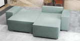 Colțar extensibil dumonde cu ladă de depozitare si sezut confortabil din spuma HR, Dream Enjoy Verde Mint 290x185 cm II Fabrica