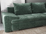 Colțar extensibil dumonde cu ladă de depozitare si sezut confortabil din spuma HR, Leonardo Euphoria Verde 255x193 cm II