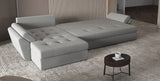Colțar extensibil dumonde cu ladă de depozitare si sezut confortabil din spuma HR, Loana XL Royal Gri II 335x185 cm Fabrica