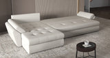 Colțar extensibil dumonde cu ladă de depozitare si sezut confortabil din spuma HR, Loana XL Enjoy Beige II 335x185 cm Fabrica