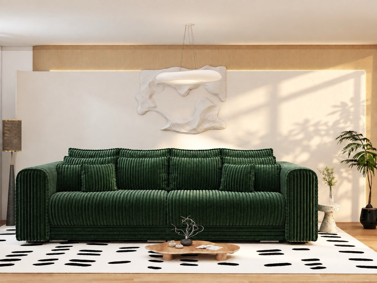 Canapea extensibilă dumonde cu ladă de depozitare Monaco XXL Tilia Verde 290x120 cm