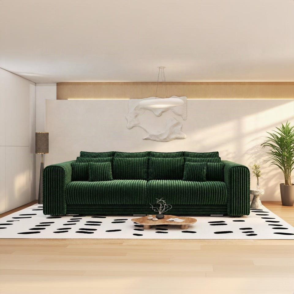 Canapea extensibilă dumonde cu ladă de depozitare Monaco XXL Tilia Verde 290x120 cm