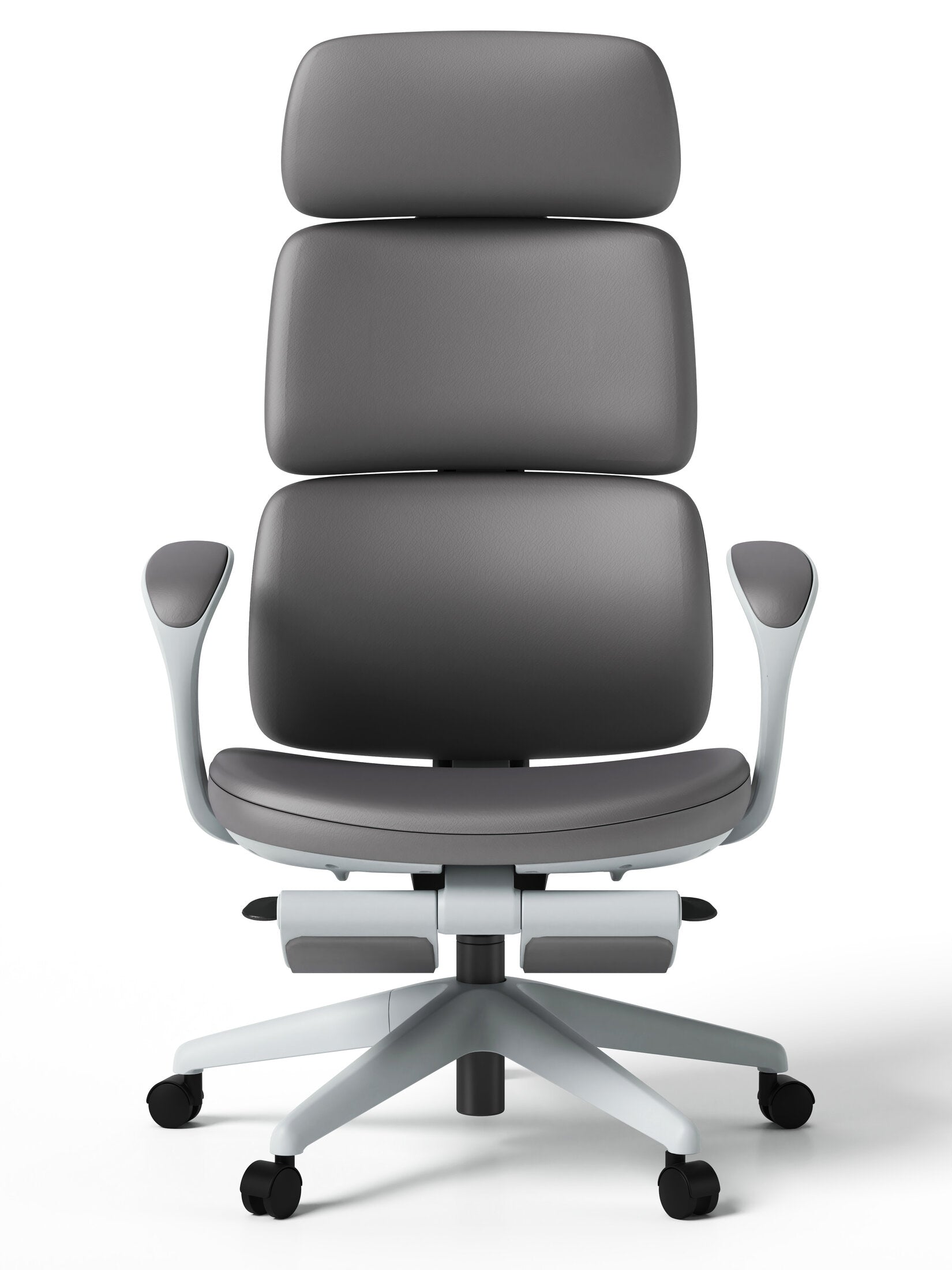 Scaun ergonomic profesional modern Neo Grey dumonde, cotiere ultra moi, mecanism multifunctional inclinare/blocare, suport picioare, gri