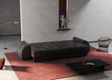 Canapea extensibilă dumonde cu 2 lăzi de depozitare si sezut confortabil din spuma HR, Verona Euphoria Black 310x100 cm Fabrica