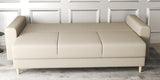 Canapea extensibilă dumonde cu ladă de depozitare si sezut confortabil din spuma HR, Kronos Enjoy Beige 210x100 cm fabrica