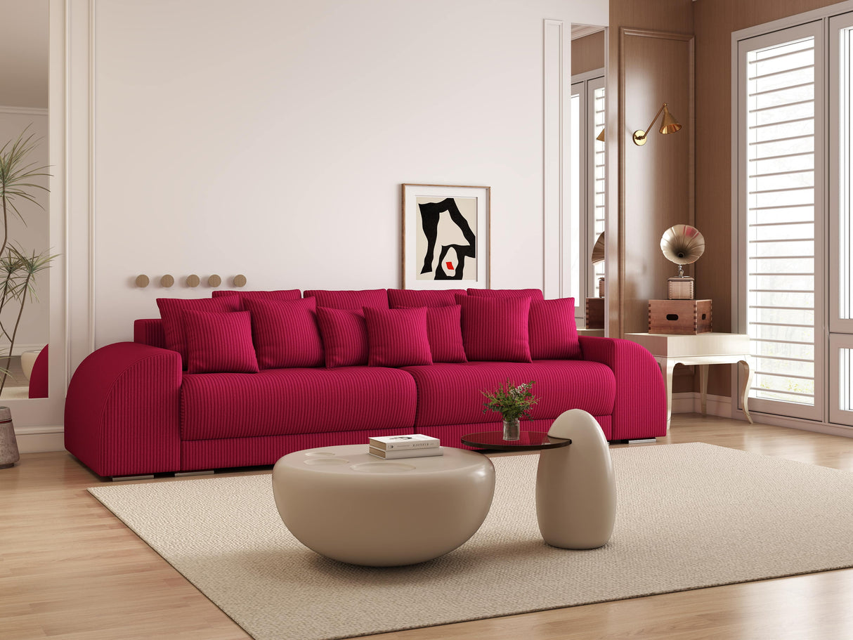 Canapea extensibilă dumonde cu 2 lăzi de depozitare si sezut confortabil din spuma HR, Verona Red Wine 310x100 cm Fabrica