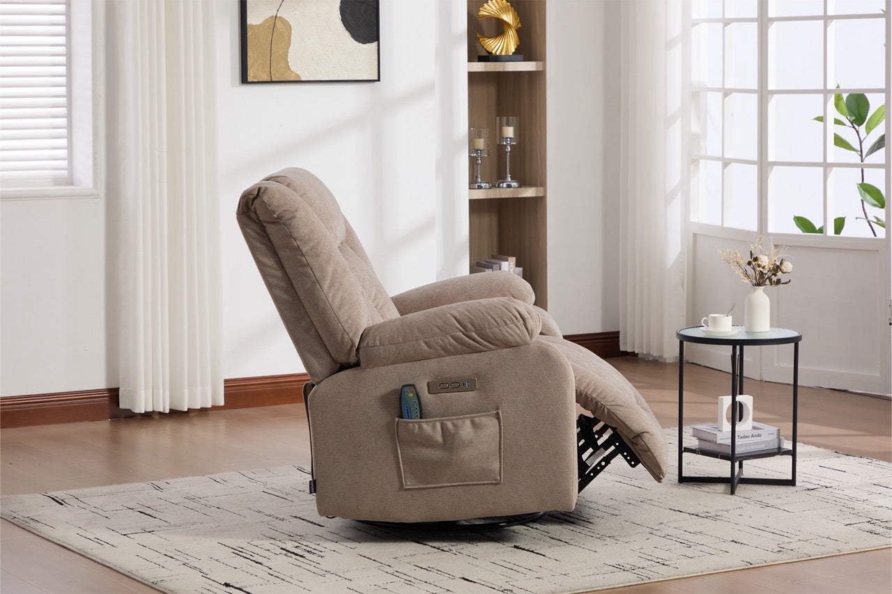 Fotoliu recliner electric dumonde cu funcție de balansare ,rotire și masaj în 8 puncte Novera