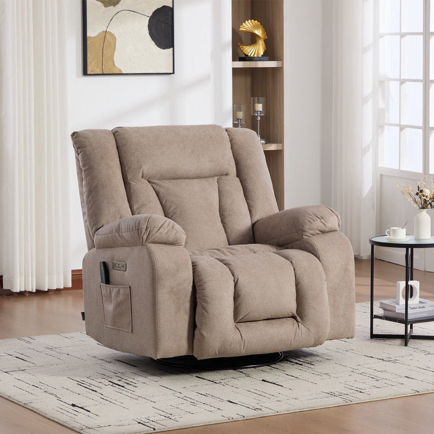 Fotoliu recliner electric dumonde cu funcție de balansare ,rotire și masaj în 8 puncte Novera