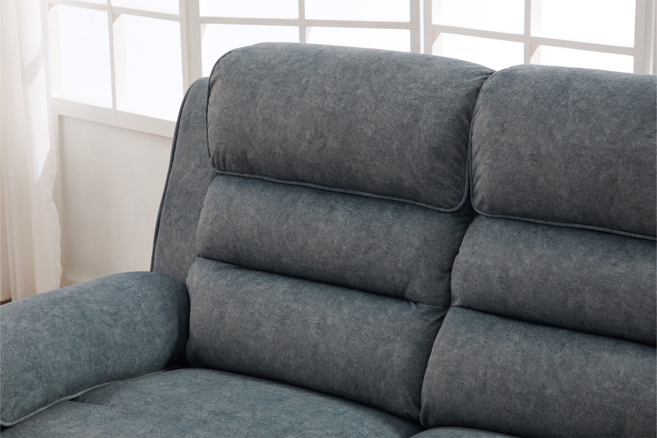 Set canapea dumonde 3+2+1, reclinere electrice, incarcare wireless, priza, masuta, suport pahare Sorren