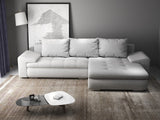 Colțar extensibil dumonde cu ladă de depozitare si sezut confortabil din spuma HR, Leonardo Euphoria Gri 255x193 cm II
