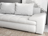 Colțar extensibil dumonde cu ladă de depozitare si sezut confortabil din spuma HR, Leonardo Euphoria Gri 255x193 cm