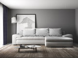 Colțar extensibil dumonde cu ladă de depozitare si sezut confortabil din spuma HR, Leonardo Euphoria Gri 255x193 cm II