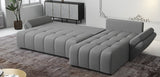 Colțar extensibil dumonde cu ladă de depozitare si sezut confortabil din spuma HR, Berlin XL Enjoy Lux Grey 350x185 cm II Fabrica