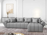 Colțar extensibil dumonde cu ladă de depozitare si sezut confortabil din spuma HR, Berlin XL Enjoy Lux Grey 350x185 cm II Fabrica