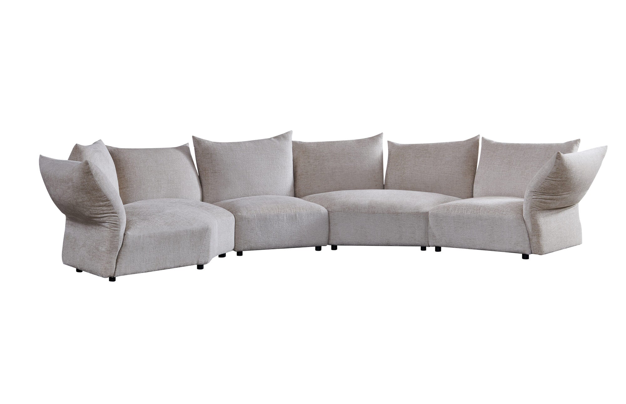 Canapea semirotunda dumonde cu șezut confortabil din spumă HR Vogue 460x131 cm