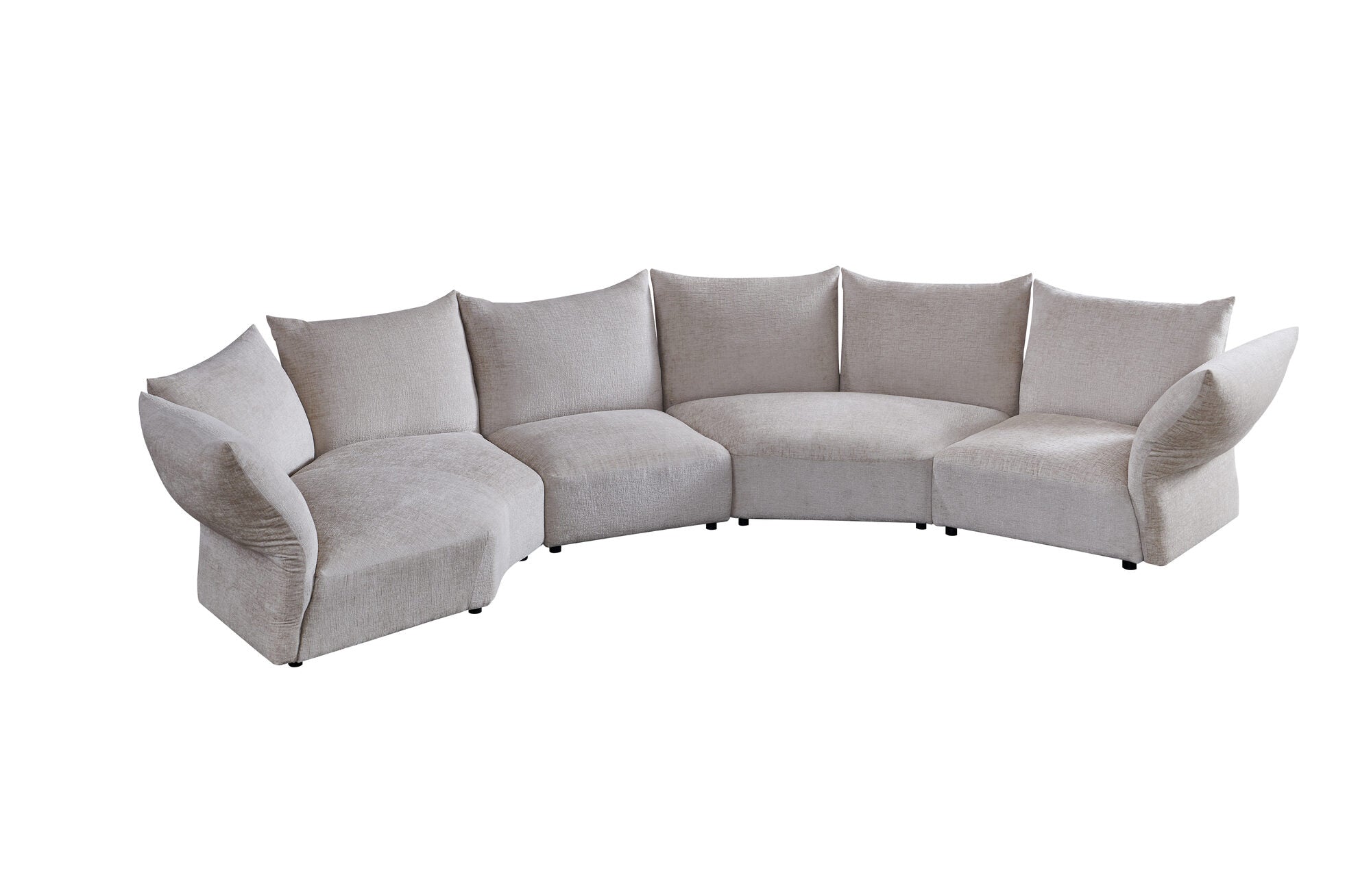 Canapea semirotunda dumonde cu șezut confortabil din spumă HR Vogue 460x131 cm