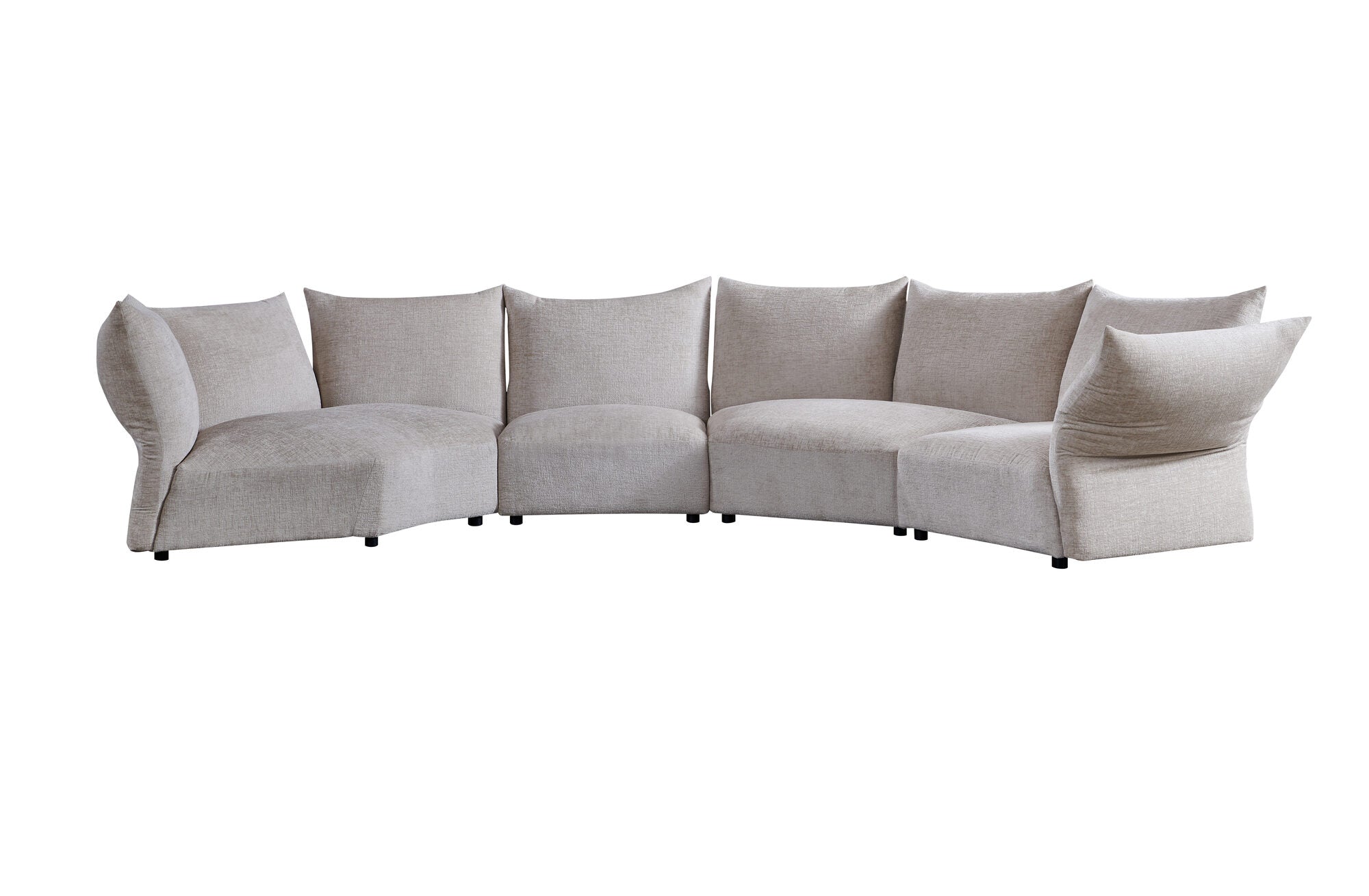 Canapea semirotunda dumonde cu șezut confortabil din spumă HR Vogue 460x131 cm