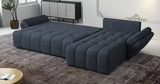 Colțar extensibil dumonde cu ladă de depozitare si sezut confortabil din spuma HR,Berlin XL Enjoy Lux Grey Antracit 350x185 cm II Fabrica
