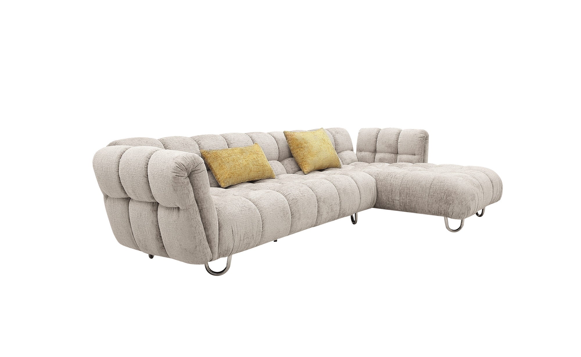 Coltar dumonde cu sezut confortabil din spuma HR Luxe 330x104 cm