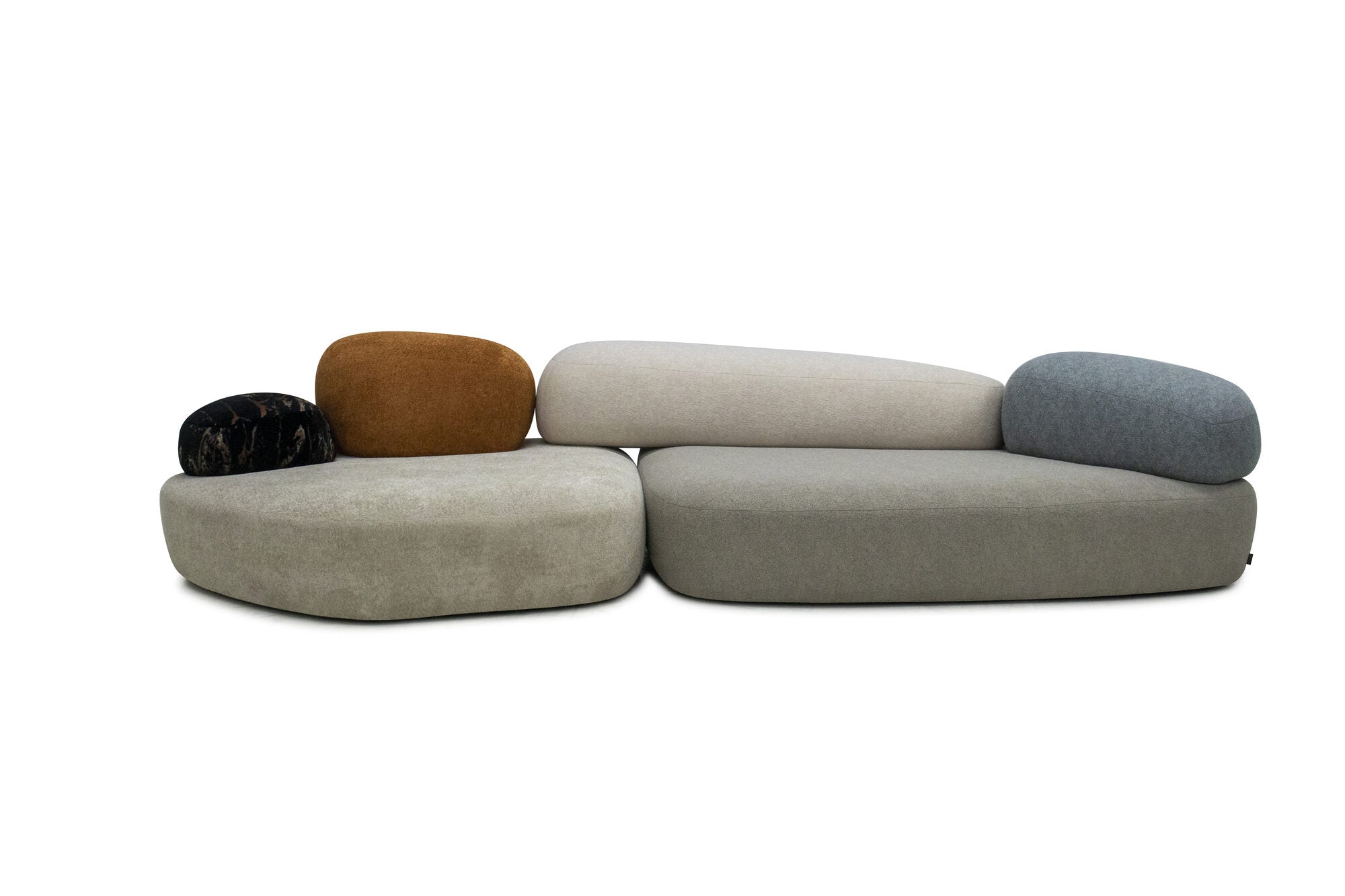 Canapea semirotunda dumonde cu șezut confortabil din spumă HR Ambra 390x150 cm