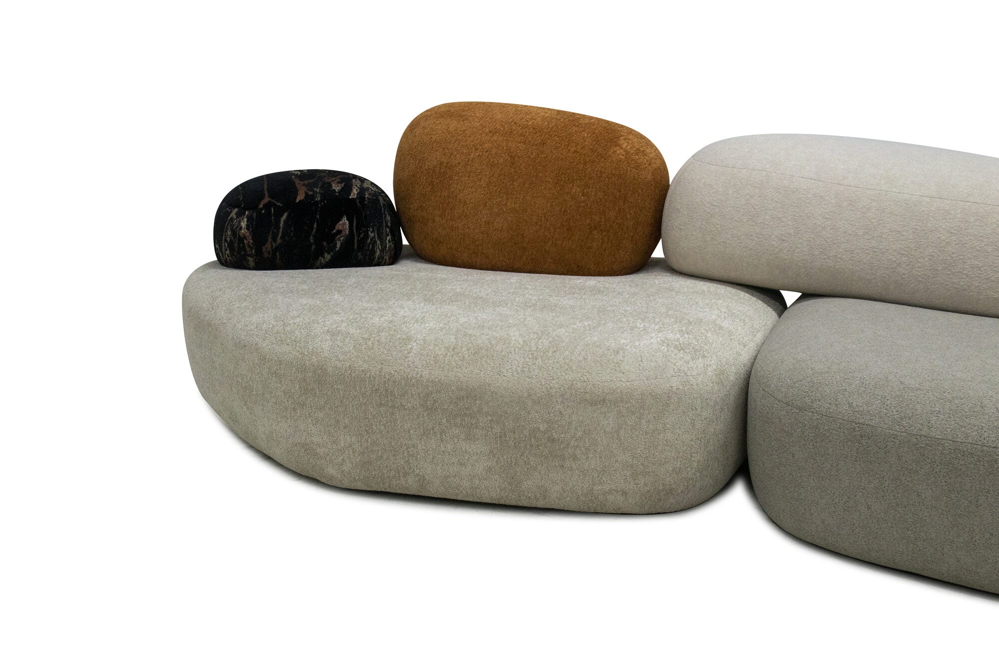 Canapea semirotunda dumonde cu șezut confortabil din spumă HR Ambra 390x150 cm