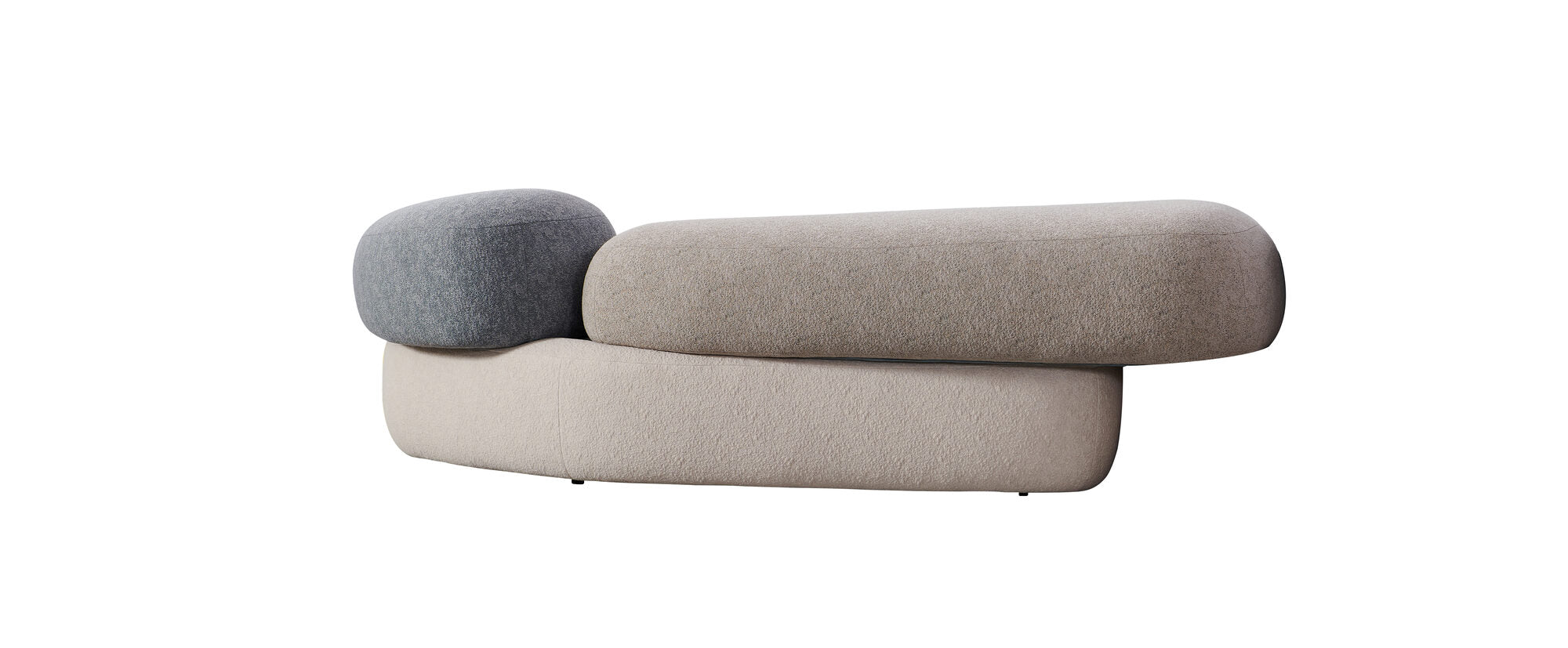 Canapea semirotunda dumonde cu șezut confortabil din spumă HR Ambra 390x150 cm