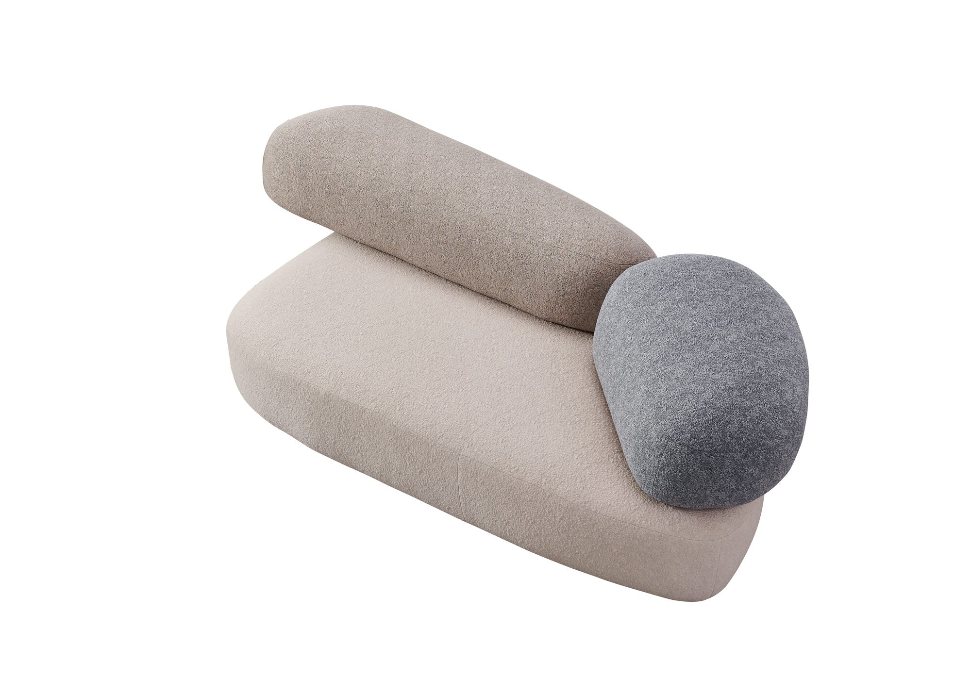 Canapea semirotunda dumonde cu șezut confortabil din spumă HR Ambra 390x150 cm