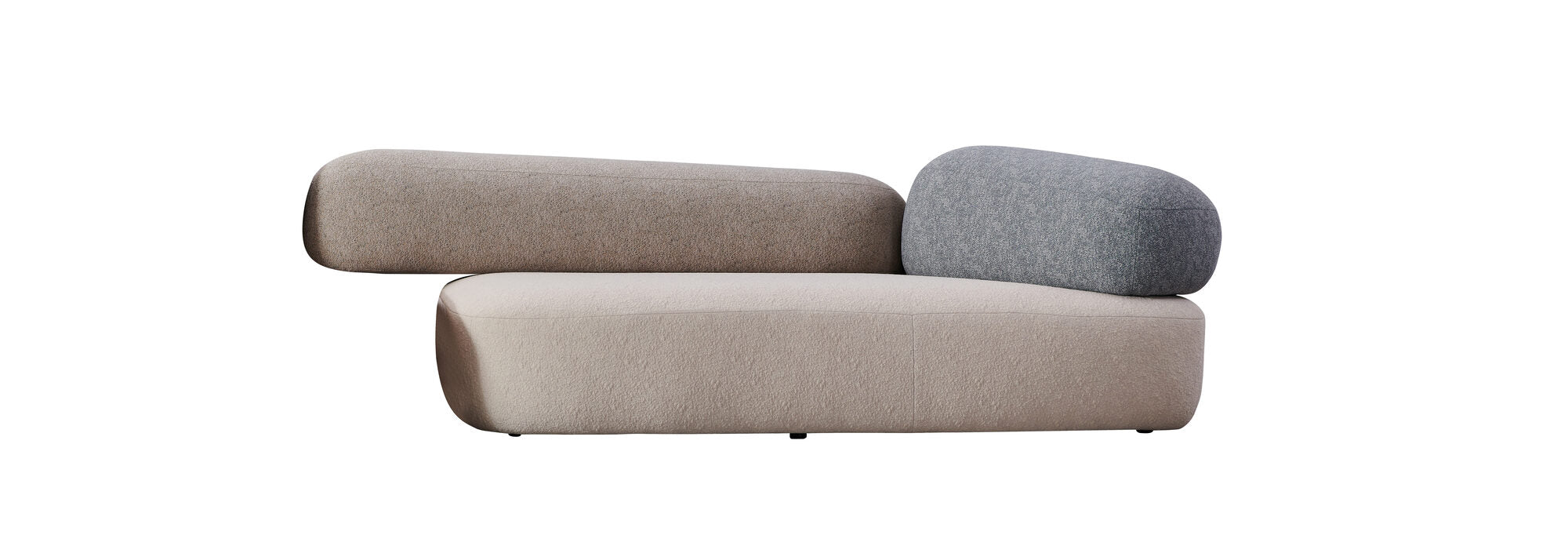 Canapea semirotunda dumonde cu șezut confortabil din spumă HR Ambra 390x150 cm