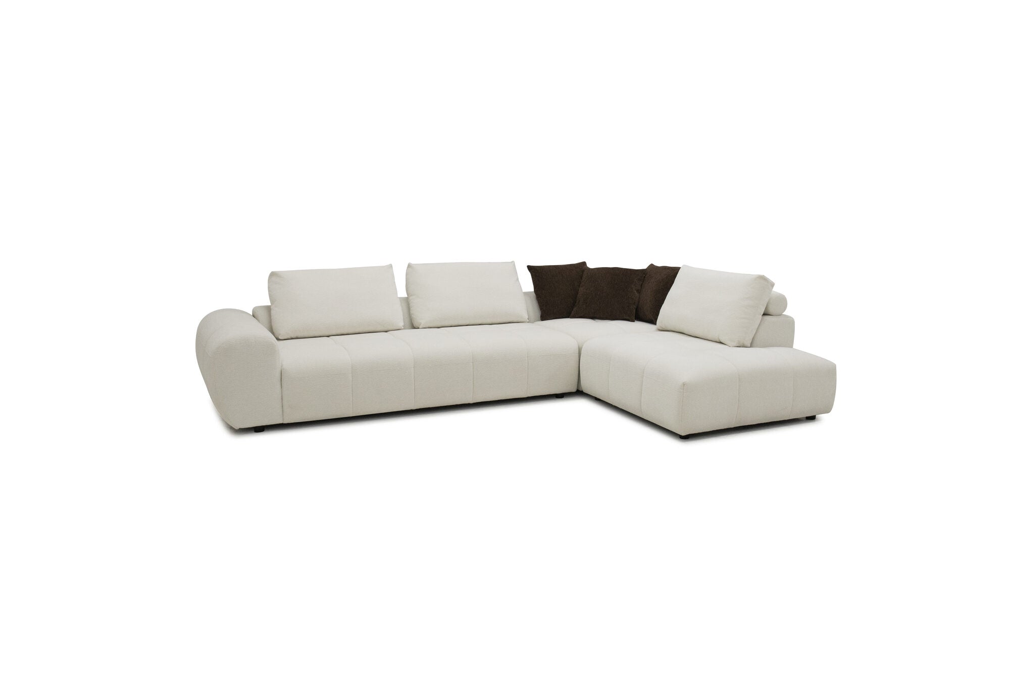 Colțar extensibil dumonde cu sezut confortabil din spuma HR Allure 325x107 cm