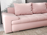 Colțar extensibil dumonde cu ladă de depozitare si sezut confortabil din spuma HR, Leonardo Royal Roz 255x193 cm II