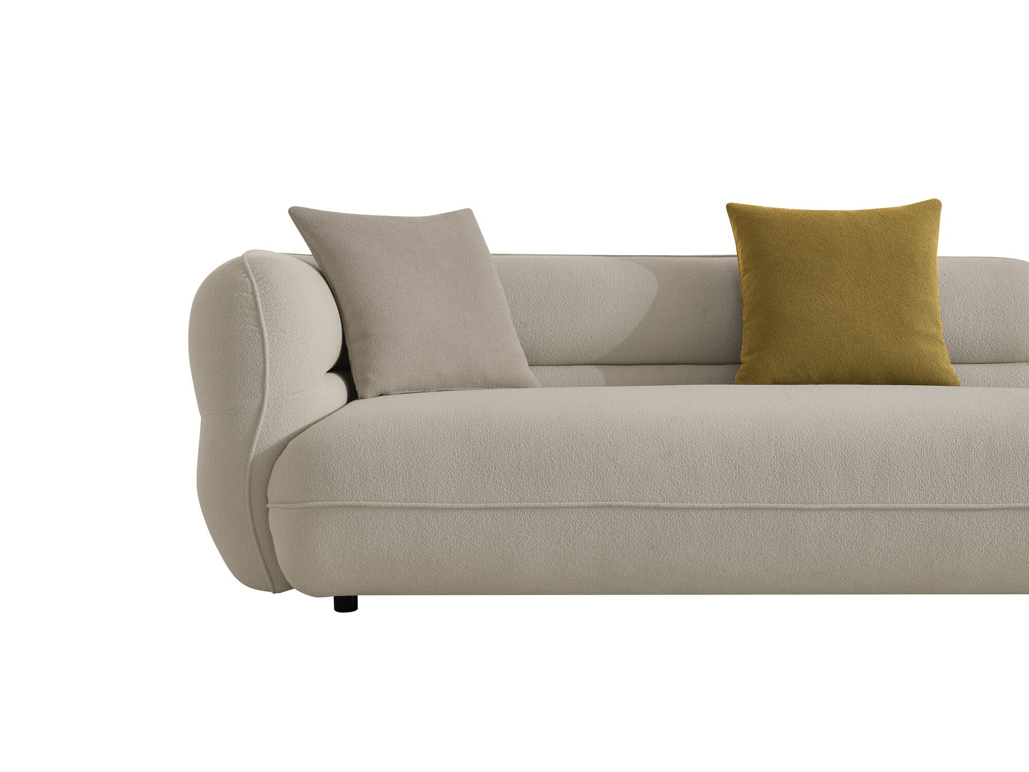 Coltar dumonde cu sezut confortabil din spuma high-density Famous 432x105 cm cu taburet inclus