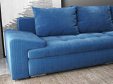 Colțar extensibil dumonde cu ladă de depozitare si sezut confortabil din spuma HR, Leonardo Zoom Albastru 255x193 cm II