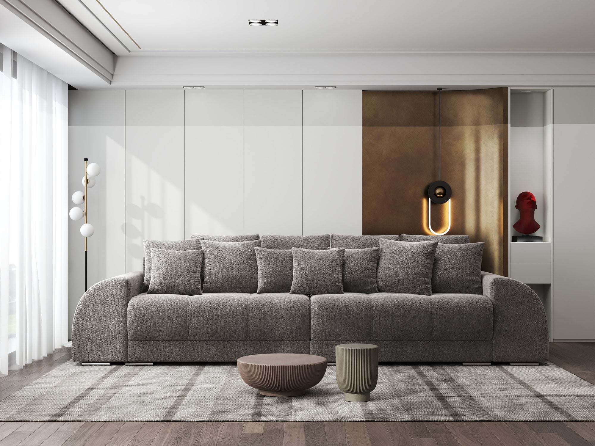 Canapea extensibilă dumonde cu 2 lăzi de depozitare si sezut confortabil din spuma high-density, Verona Vibe Maro 21 310x100 cm