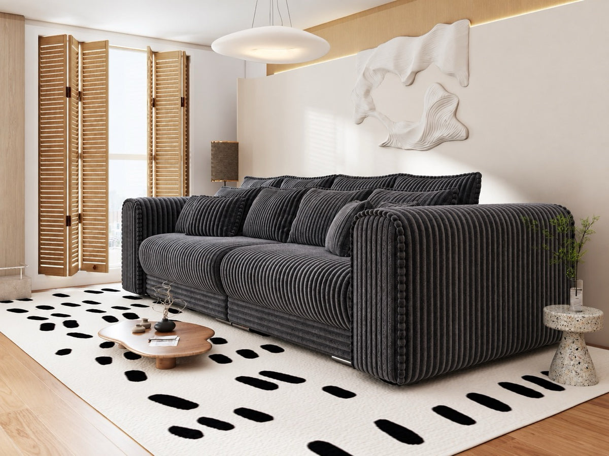 Canapea extensibilă dumonde cu ladă de depozitare Monaco XXL Tilia Grafit 290x120 cm