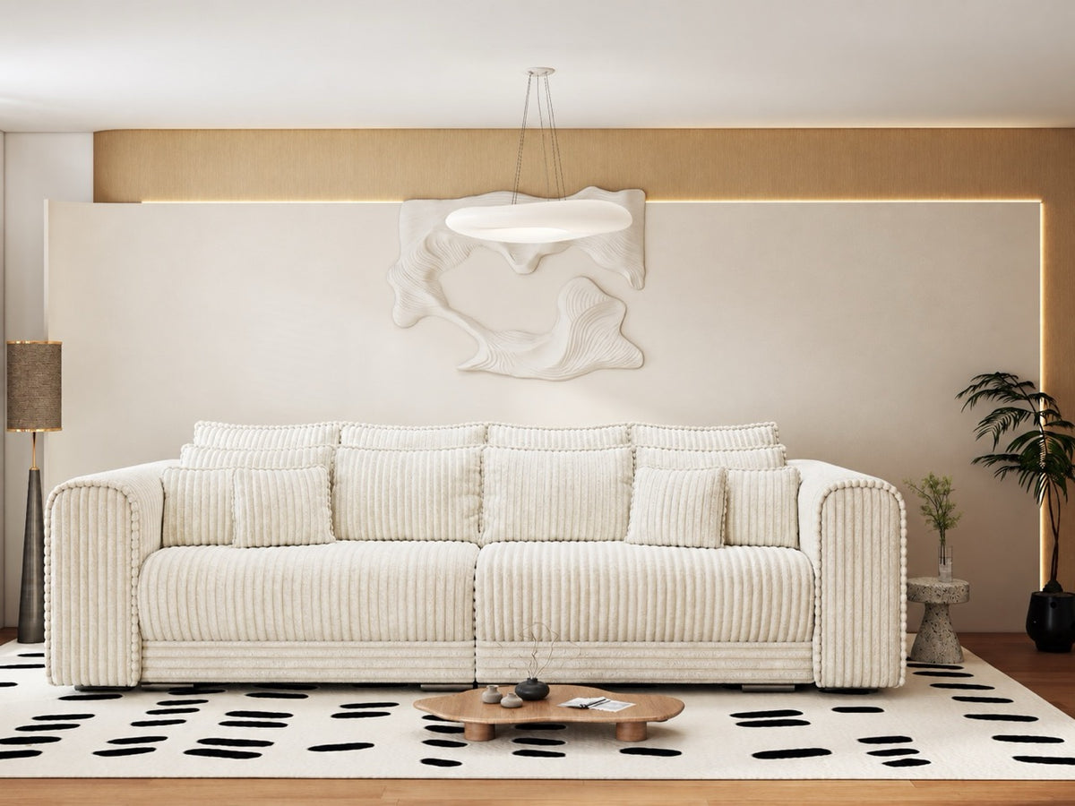 Canapea extensibilă dumonde cu ladă de depozitare Monaco XXL Tilia Crem 290x120 cm