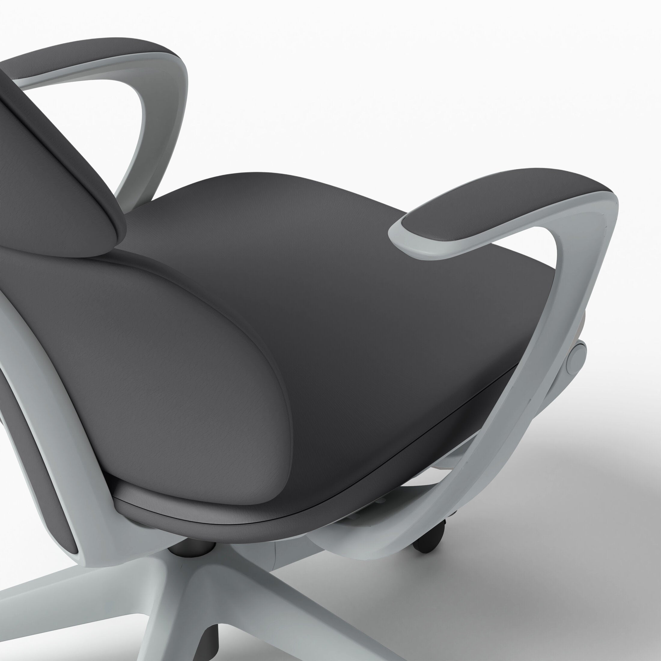 Scaun ergonomic profesional modern Neo Grey dumonde, cotiere ultra moi, mecanism multifunctional inclinare/blocare, suport picioare, gri