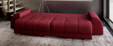 Canapea extensibilă dumonde cu 2 lăzi de depozitare si sezut confortabil din spuma HR, Big Sofa Verona Enjoy Lux Red 310x100 cm Fabrica