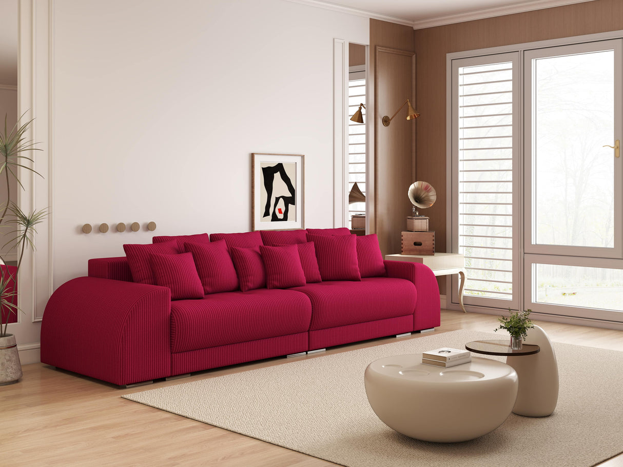 Canapea extensibilă dumonde cu 2 lăzi de depozitare si sezut confortabil din spuma HR, Verona Red Wine 310x100 cm Fabrica