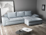 Colțar extensibil dumonde cu ladă de depozitare si sezut confortabil din spuma HR, Leonardo Zoom Gri Mint 255x193 cm II