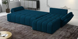 Colțar extensibil dumonde cu ladă de depozitare si sezut confortabil din spuma HR, Berlin XL Enjoy Verde Petrol 350x185 cm II Fabrica