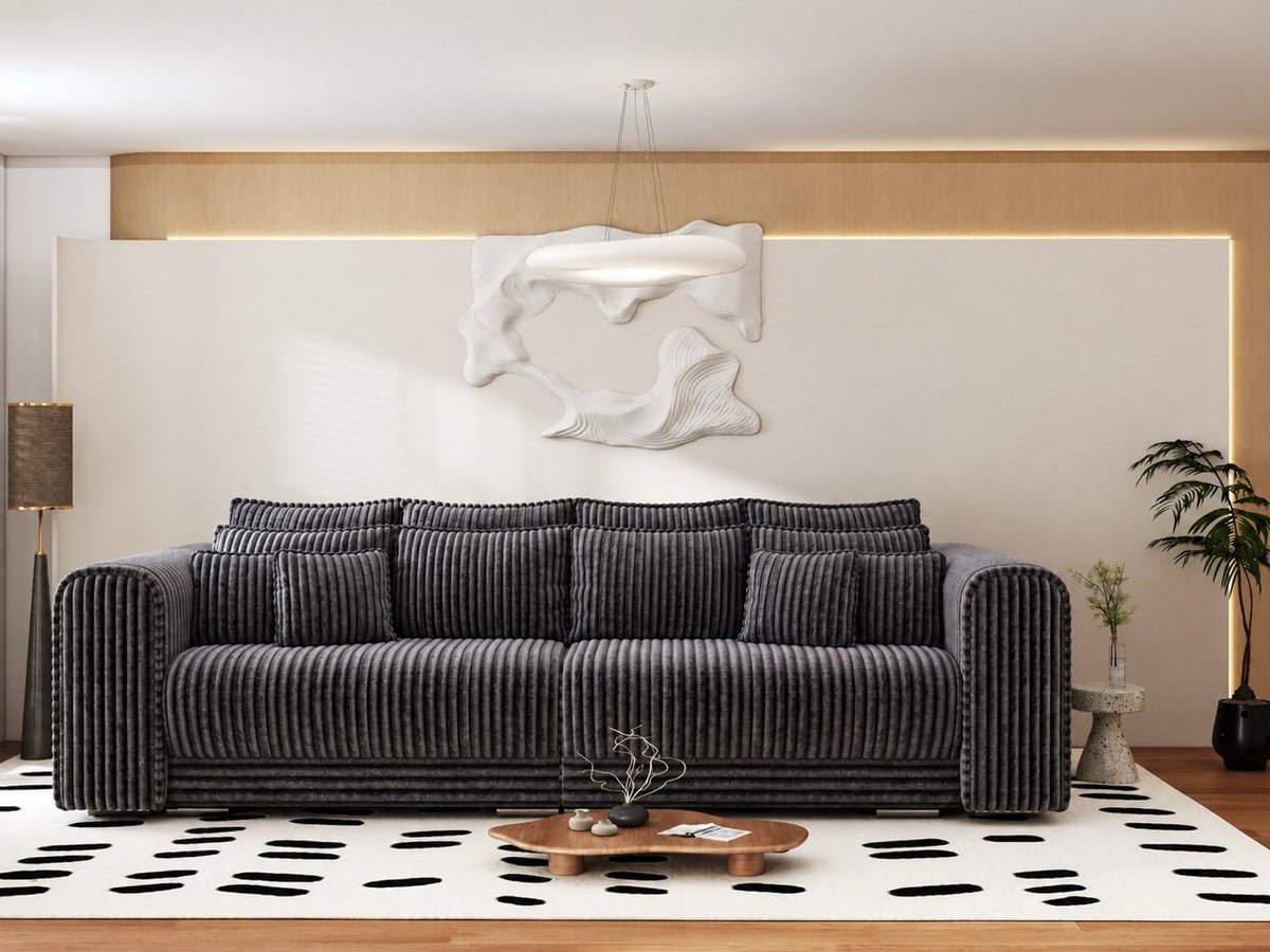 Canapea extensibilă dumonde cu ladă de depozitare Monaco XXL Tilia Grafit 290x120 cm