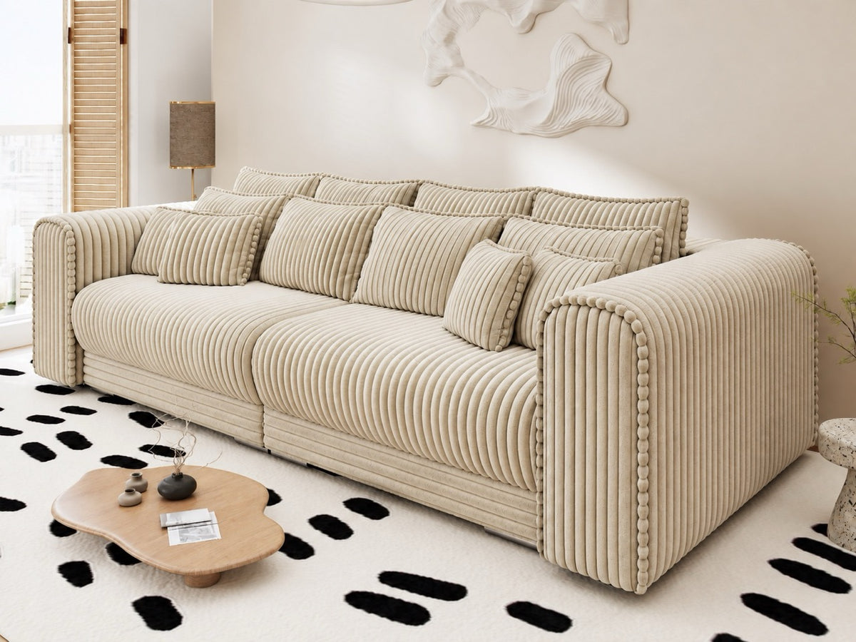 Canapea extensibilă dumonde cu ladă de depozitare Monaco XXL Tilia Bej 290x120 cm
