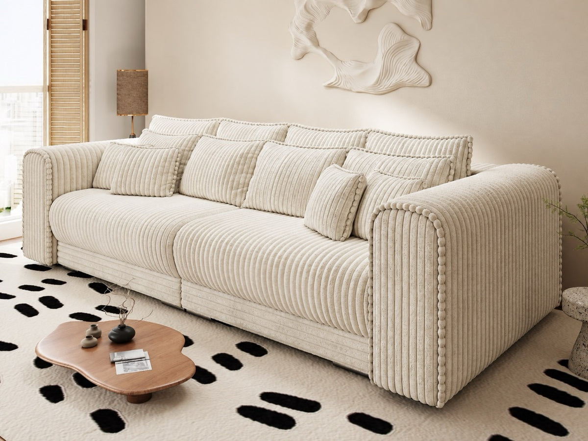 Canapea extensibilă dumonde cu ladă de depozitare Monaco XXL Tilia Crem 290x120 cm