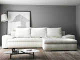 Colțar extensibil dumonde cu ladă de depozitare si sezut confortabil din spuma HR, Leonardo Ambience Alb 255x193 cm II
