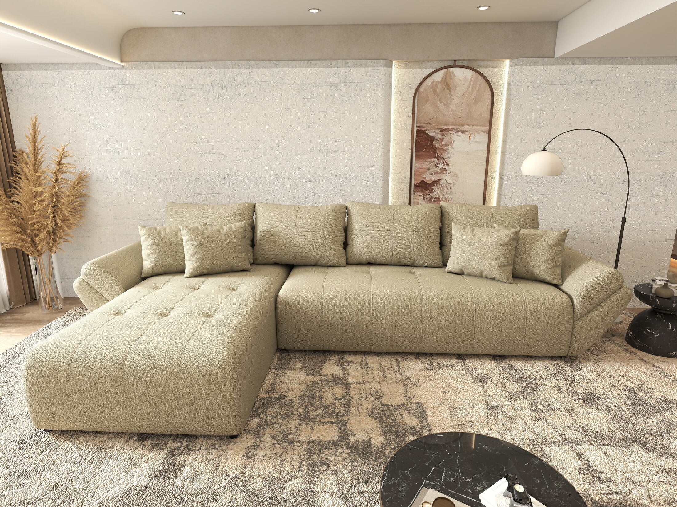 XL calusari ロンT hard core 052 numb sand Coltar extensibil Berlin XL Enjoy Camel 350x185 cm - Dumonde.ro