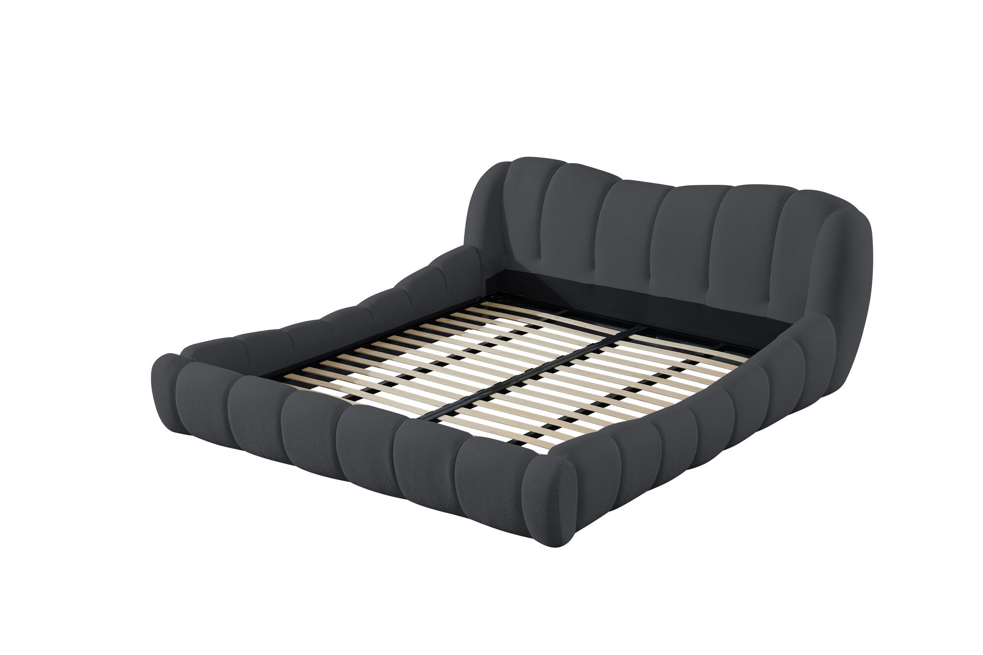 Pat dormitor dumonde, tapitat gri Royal 180x200 cm