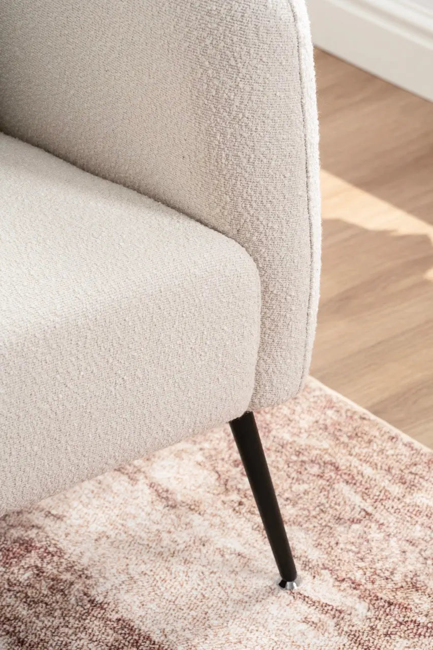 Fotoliu dumonde tapitat Bej modern Alonso 70x74cm ULK