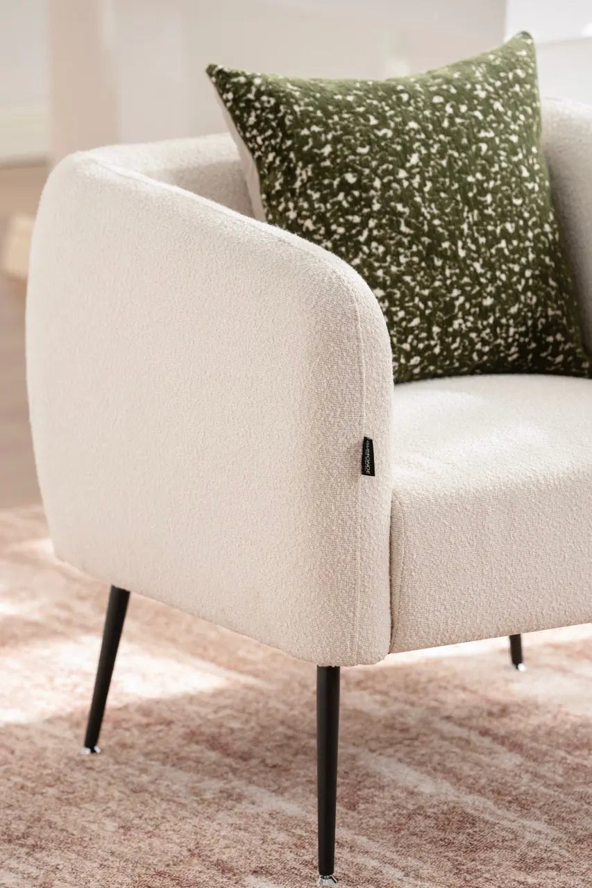 Fotoliu dumonde tapitat Bej modern Alonso 70x74cm ULK